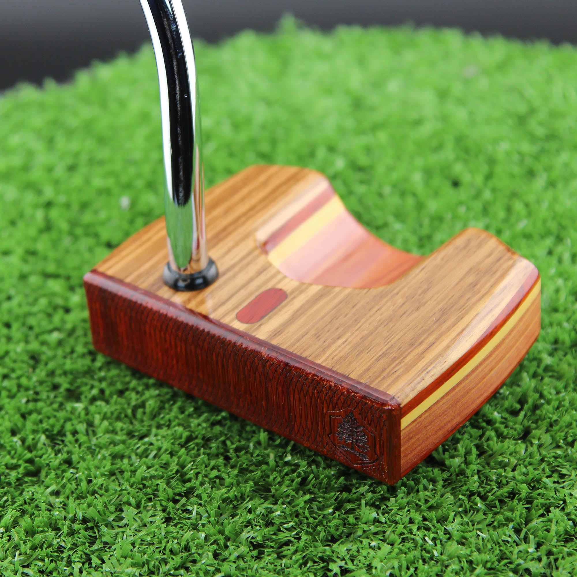 Unique LEFTY Zebrawood Padauk and Cedar exotic wood putter