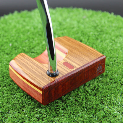 Unique LEFTY Zebrawood Padauk and Cedar exotic wood putter