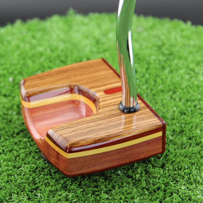 Unique LEFTY Zebrawood Padauk and Cedar exotic wood putter