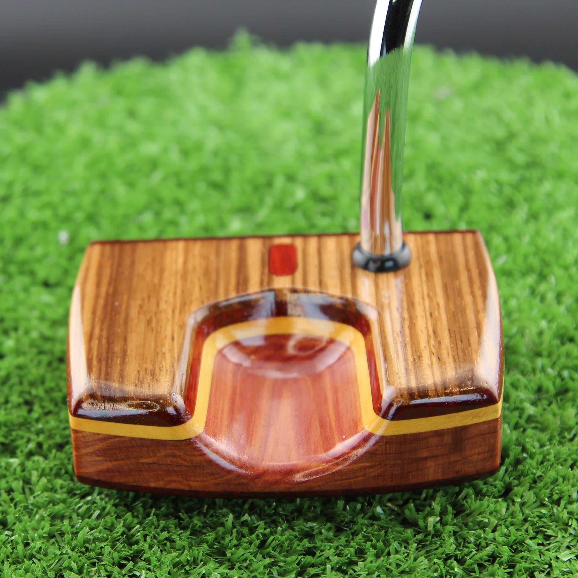 Unique LEFTY Zebrawood Padauk and Cedar exotic wood putter