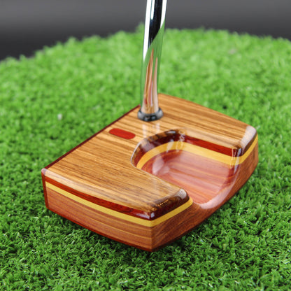 Unique LEFTY Zebrawood Padauk and Cedar exotic wood putter