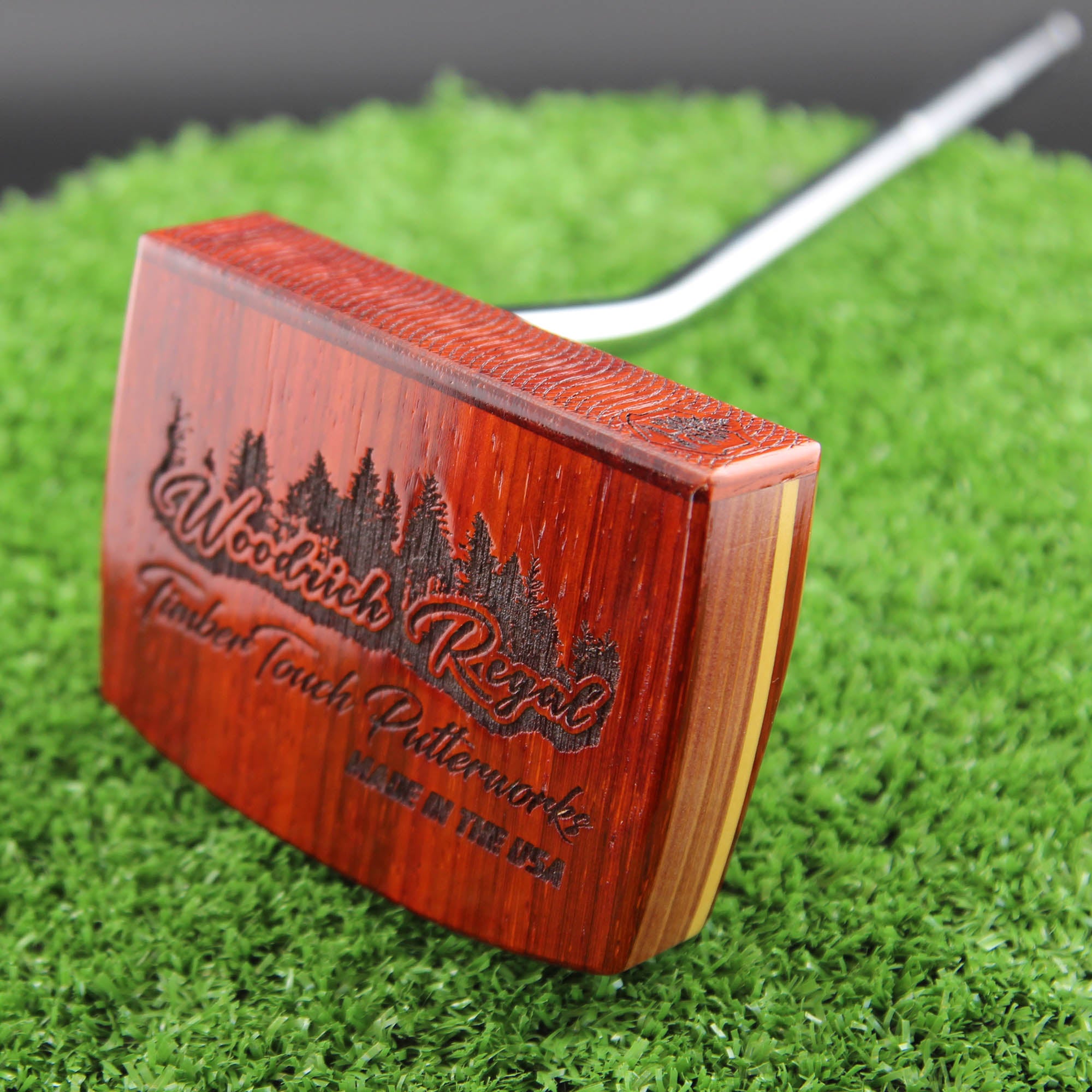 Unique LEFTY Zebrawood Padauk and Cedar exotic wood putter