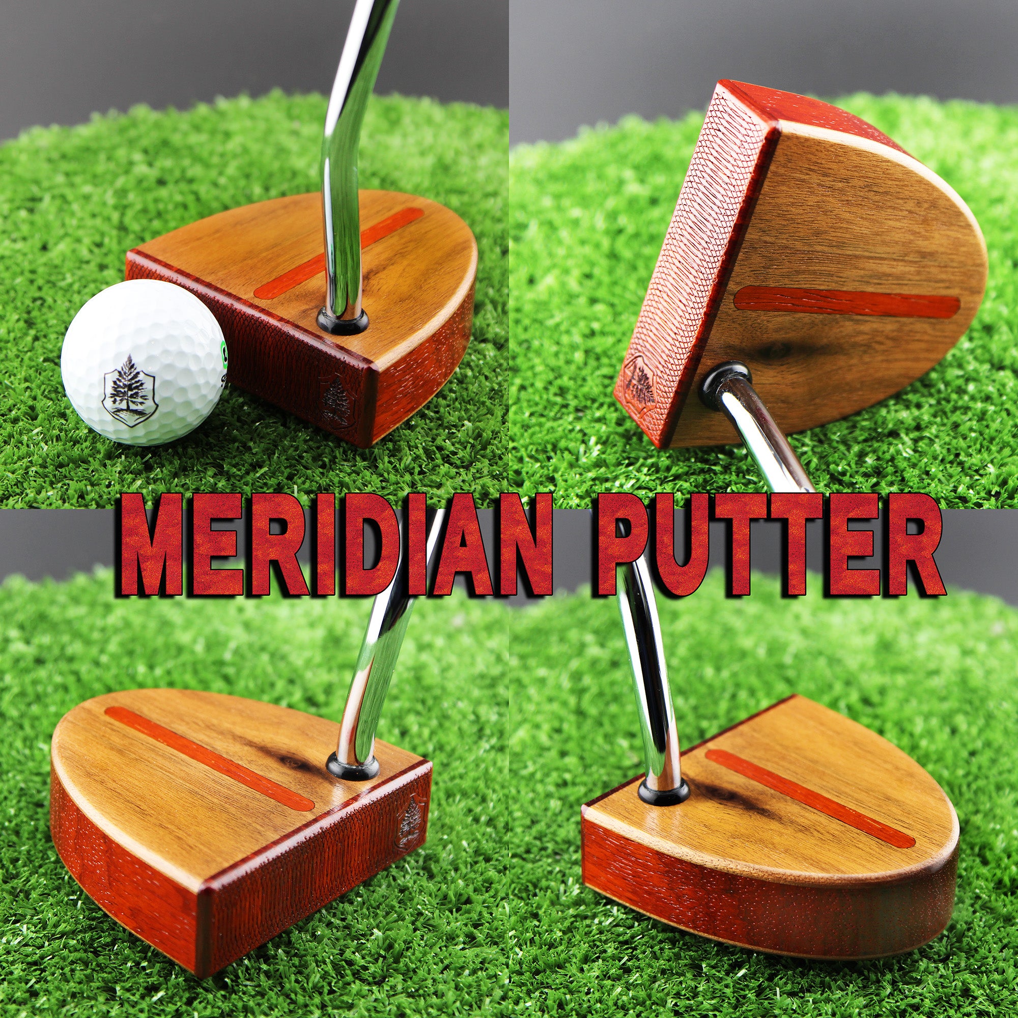 Meridian Padauk and Walnut Woodford putter TimberTouch Putterworks