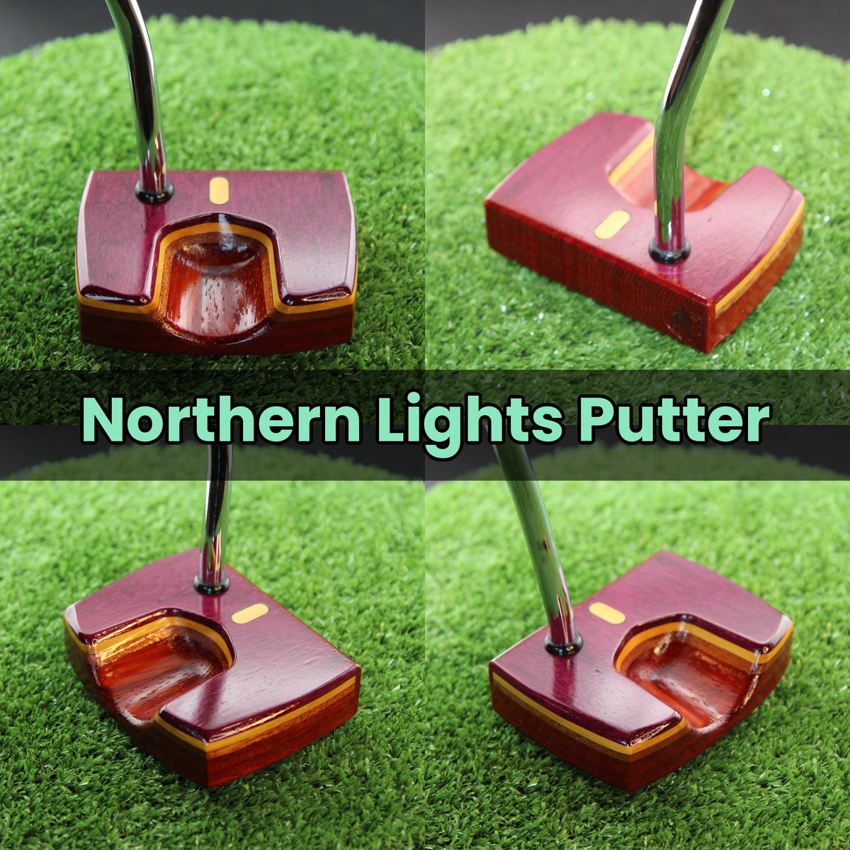 Northern Lights Putter Purpleheart Padauk and Yellowheart Woodrich Regal Putter