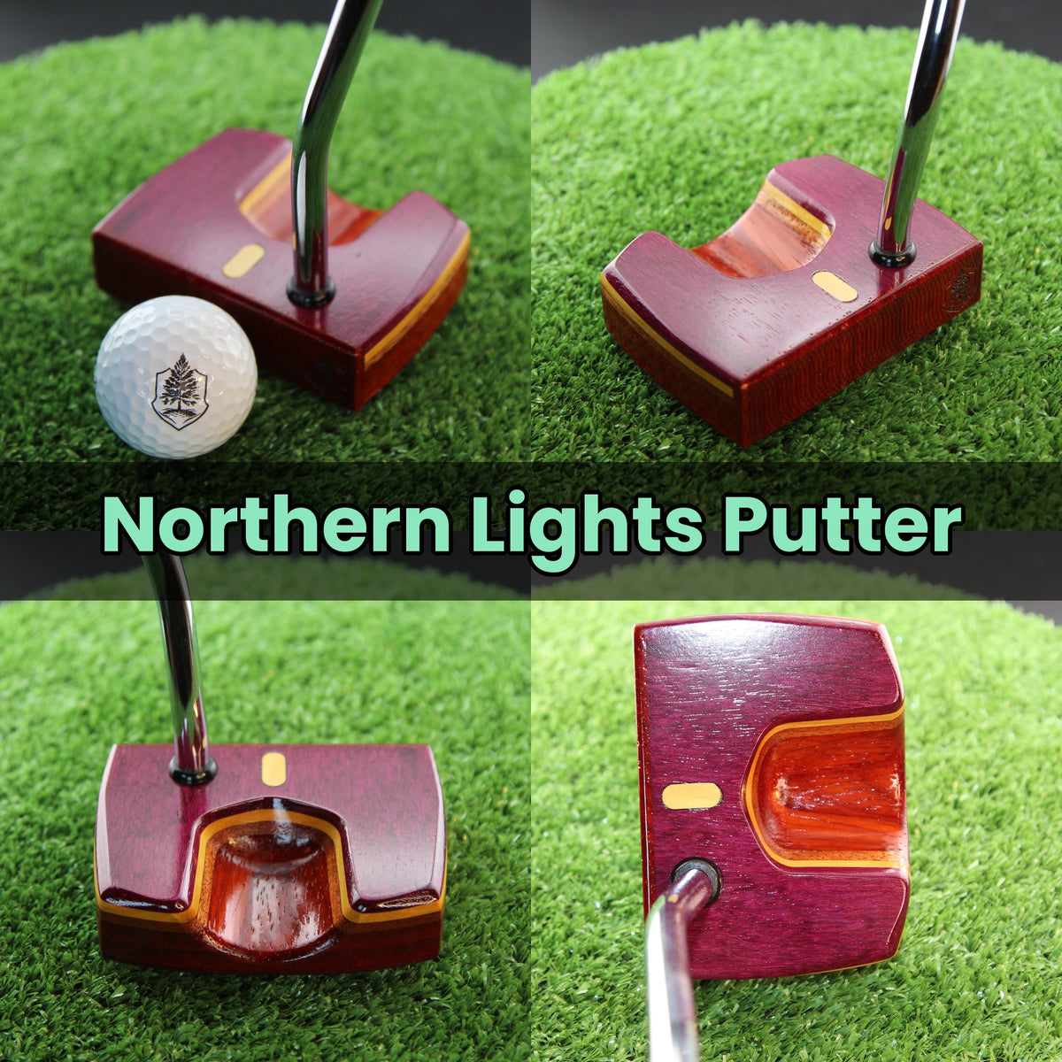 Northern Lights Putter Purpleheart Padauk and Yellowheart Woodrich Regal Putter