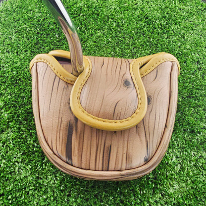 TimberTouch tan wood grain putter cover mid-mallet size