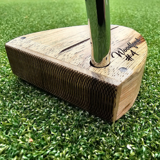 Hard Oak body putter with Black Limba top and face plate