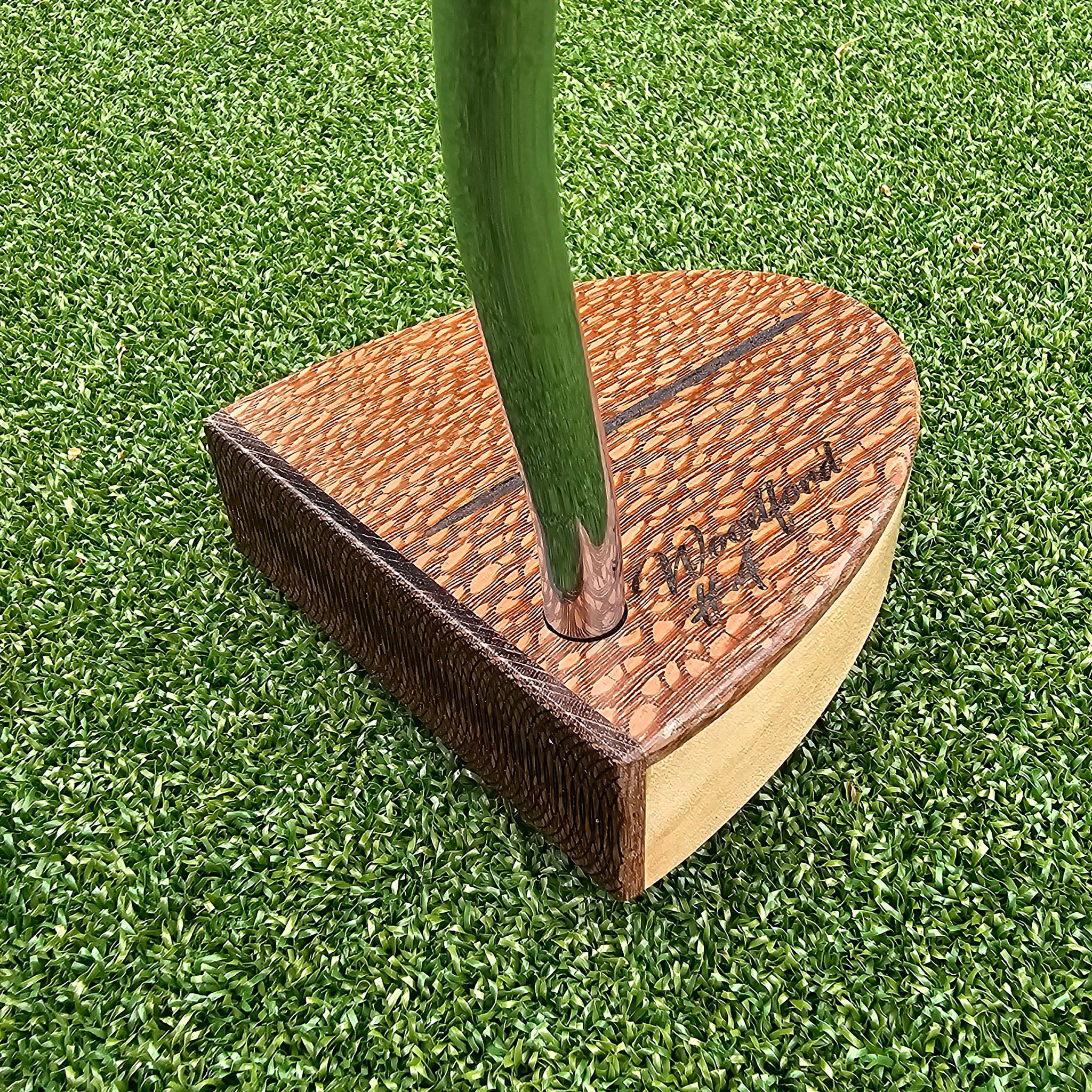 Curly Maple Body putter with Lacewood top and face plate