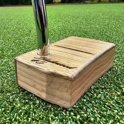 Black Limba wood top and face putter with Hard Oak Body