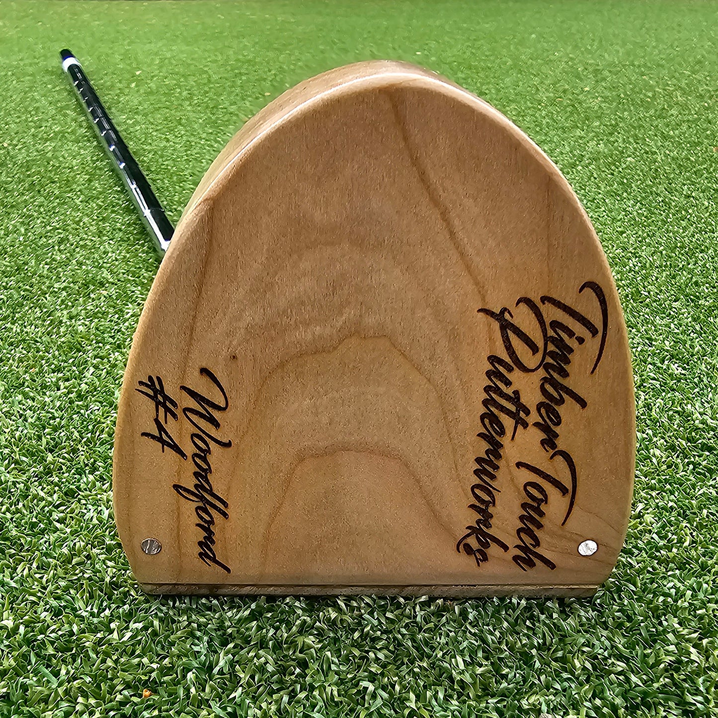 Hard Oak body putter with Black Limba top and face plate