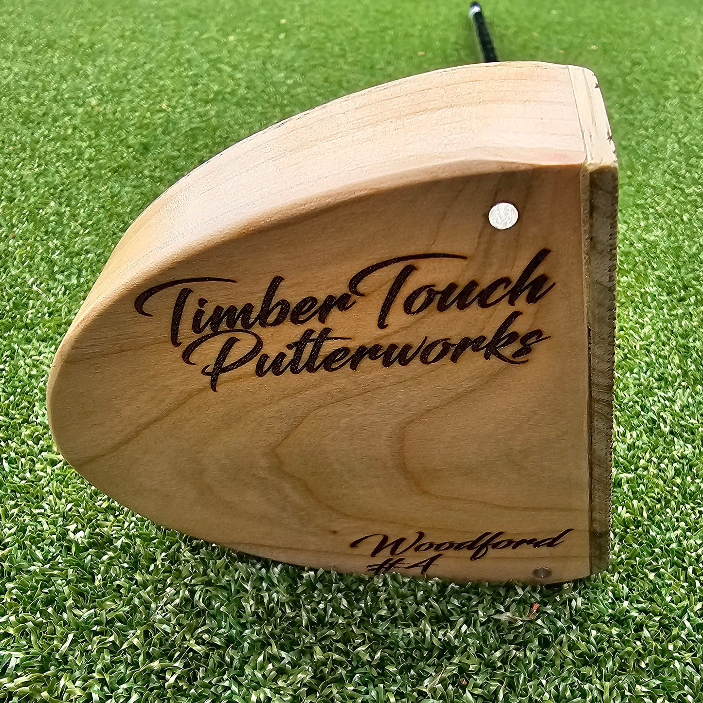 Hard Oak body putter with Black Limba top and face plate