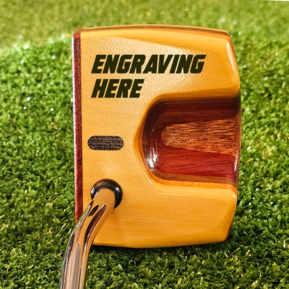 Sunstroke style Yellowheart exotic wood Woodrich Regal Putter