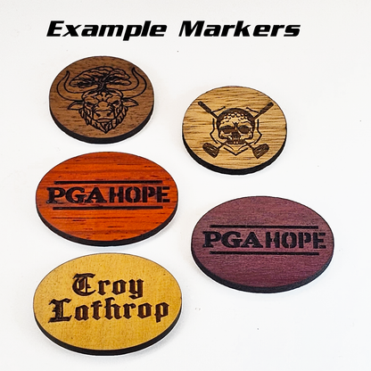 Custom Wood Ball Markers (4 pack)