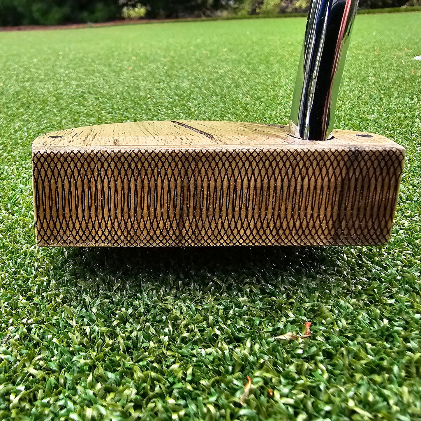 Hard Oak body putter with Black Limba top and face plate