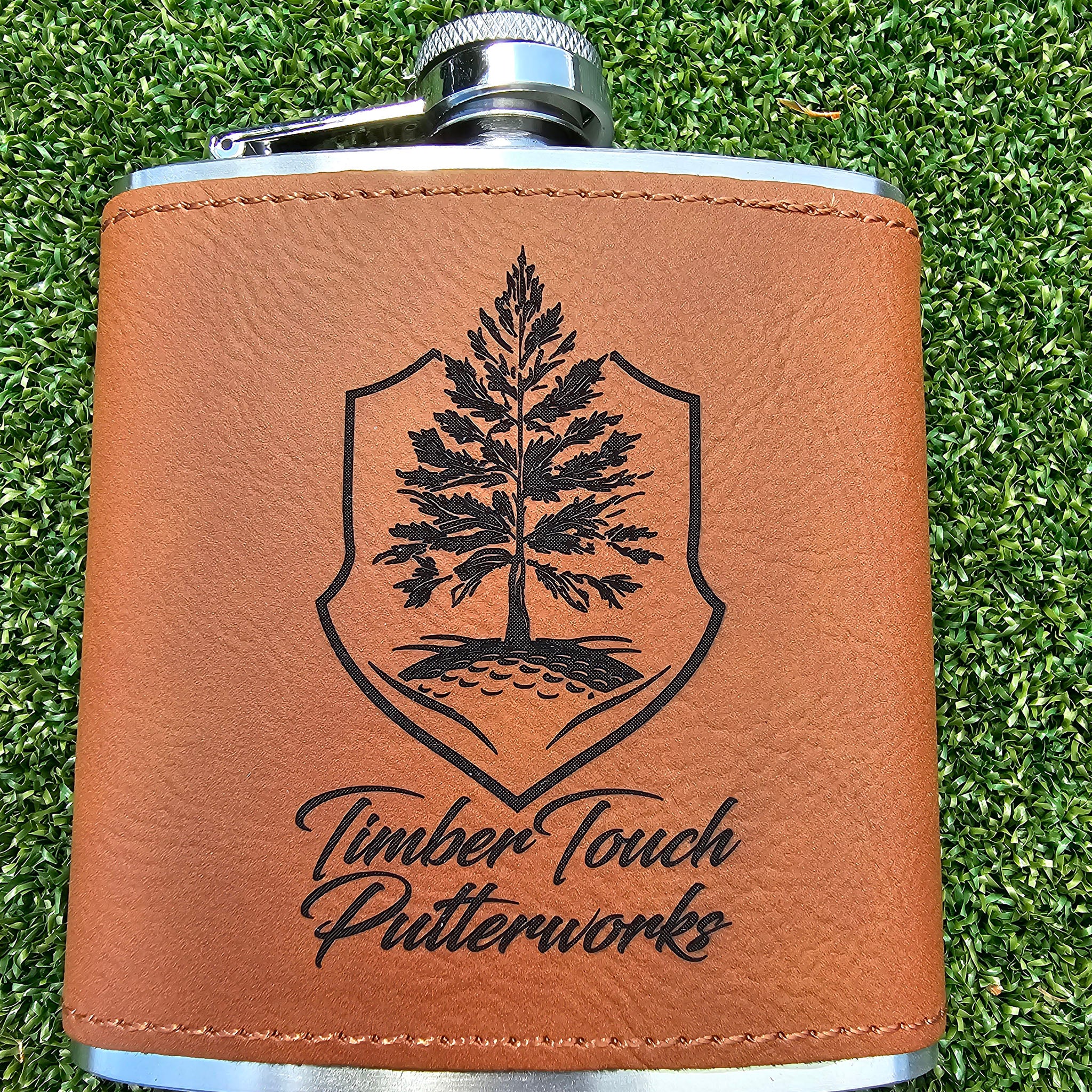 6 ounce custom engraved hip flask