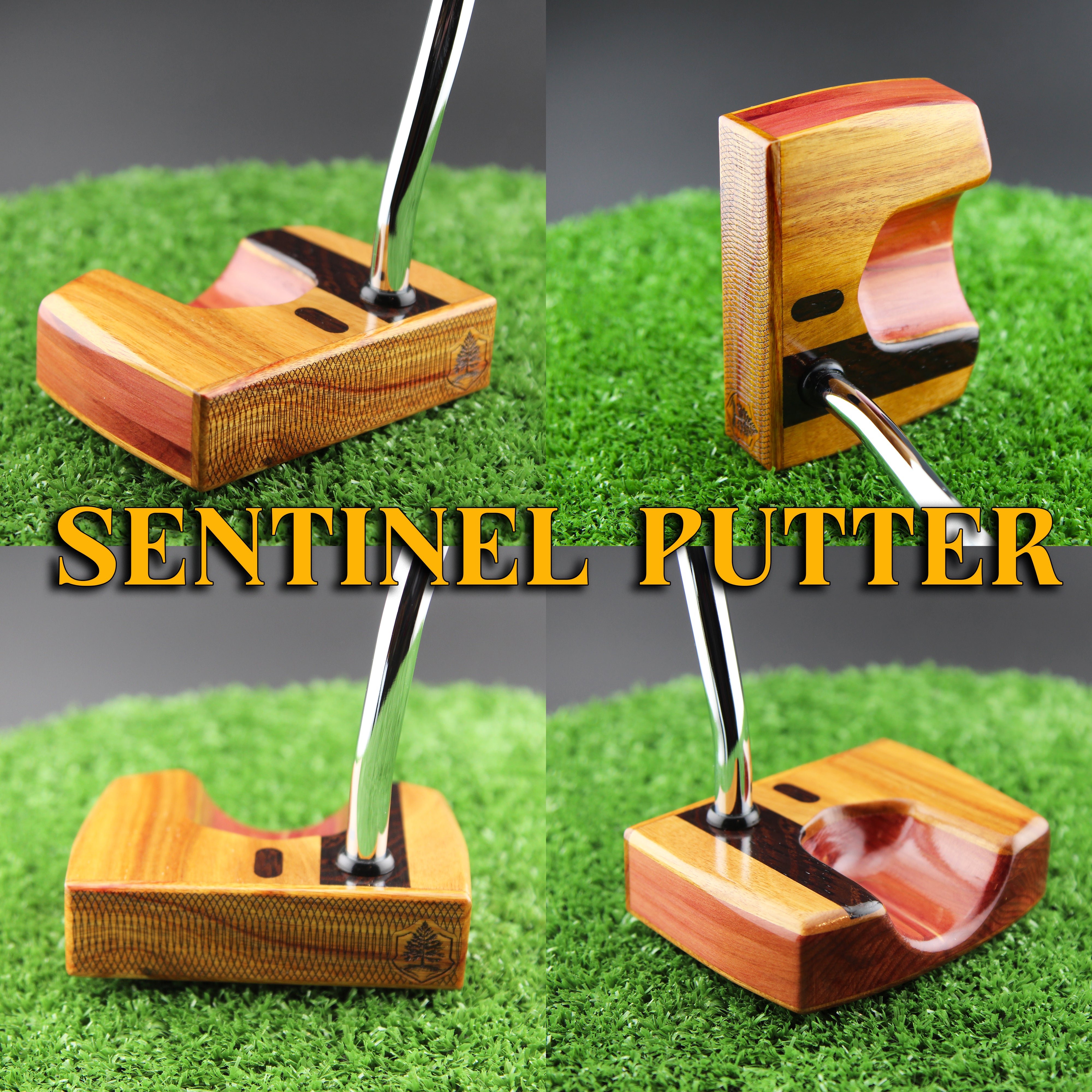 Heel Stripe Canarywood and American Red Cedar Sentinel wood putter