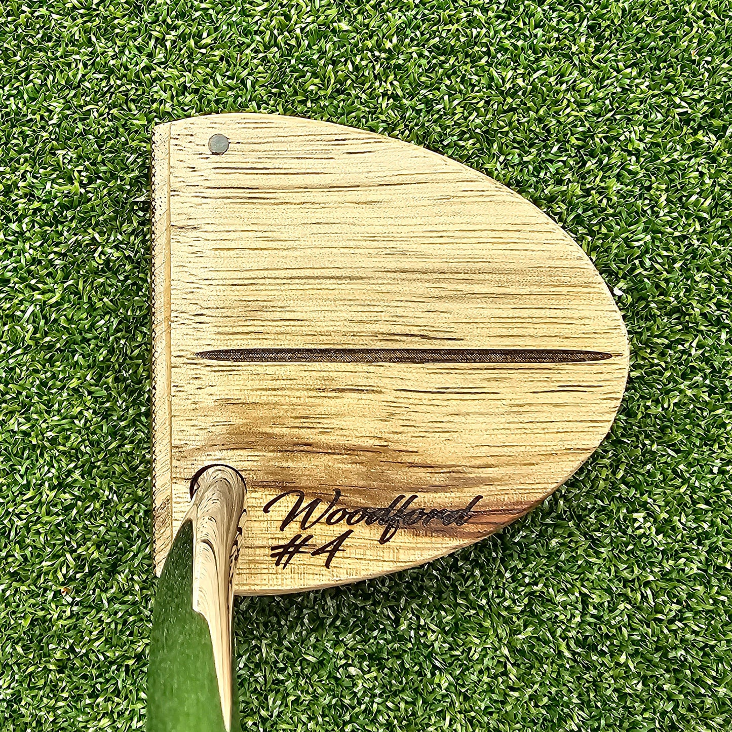 Hard Oak body putter with Black Limba top and face plate