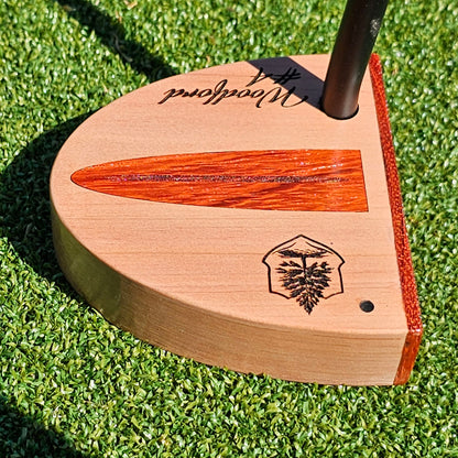 Red Cedar Body putter with Padauk wood inlay and Padauk Face plate