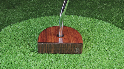Fatty Style Tigerwood exotic wood center shaft putter with Cherry and Walnut body