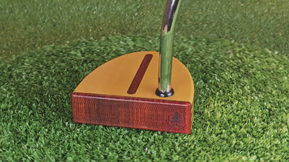 Strata Yellowheart and Padauk layered Woodford putter from TimberTouch Putterworks