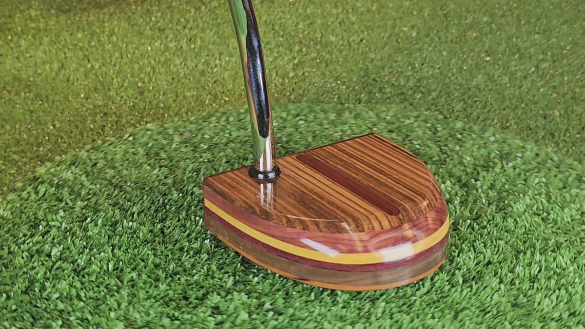Savanna exotic African wood putter Zebrawood and Tigerwood putter