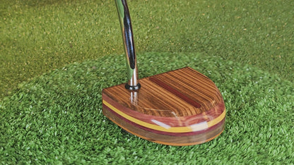 Savanna exotic African wood putter Zebrawood and Tigerwood putter