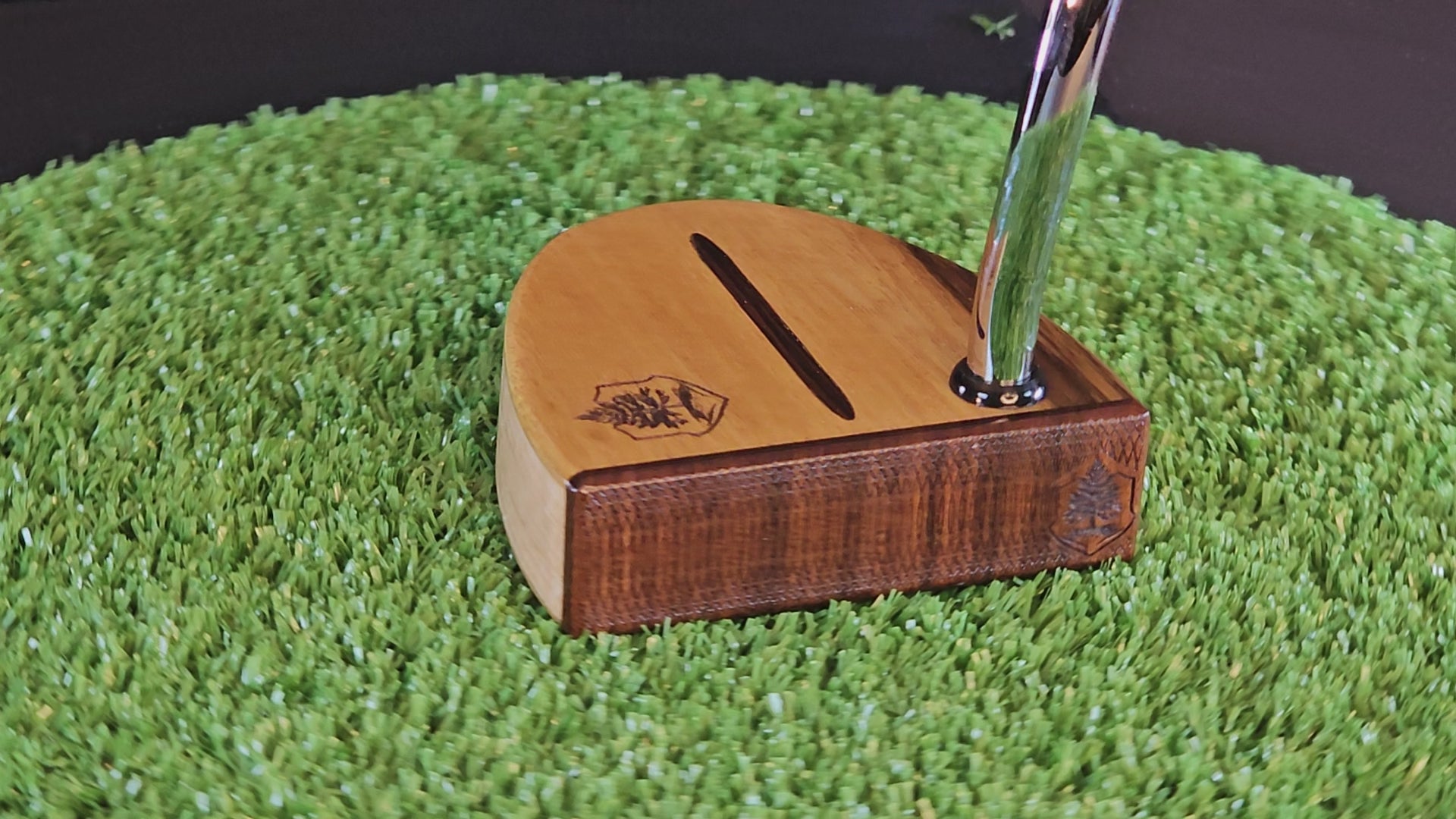 Black Limba exotic wood Rosewood and Oak putter