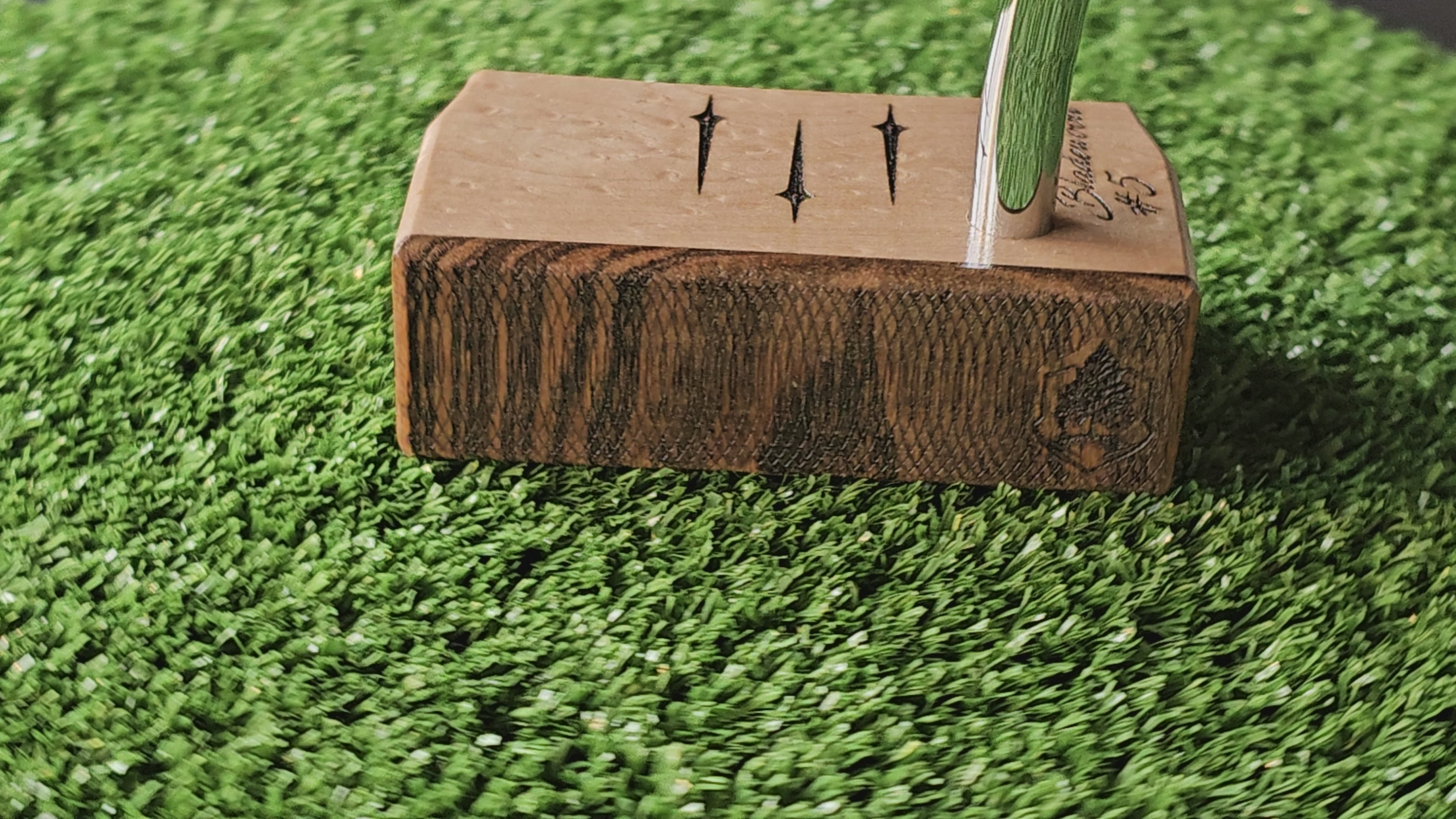 East Indian Rosewood and curly maple bladewood style putter