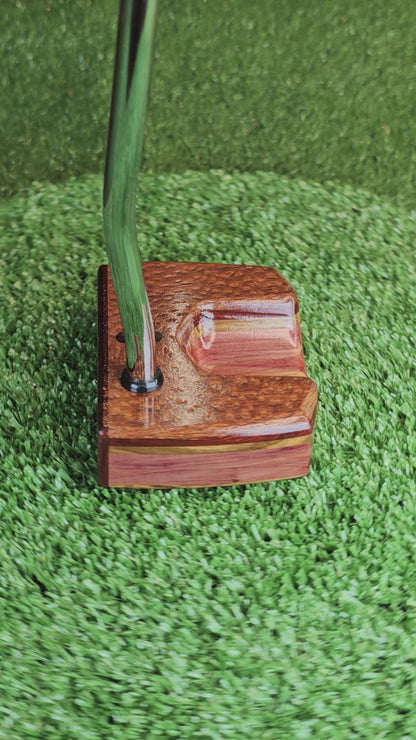Leopardwood and USA Red Cedar wood putter One of a Kind
