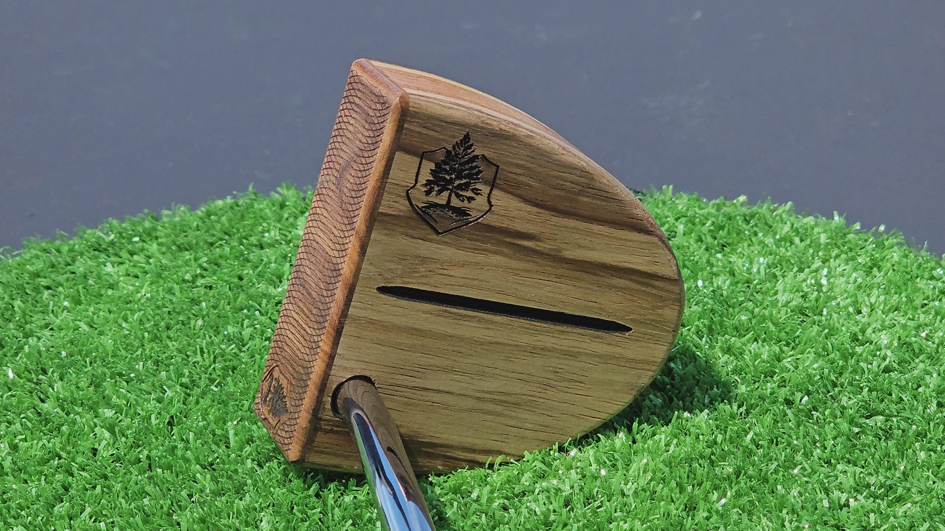 Black Limba exotic wood Woodford putter with Cedar and layered body