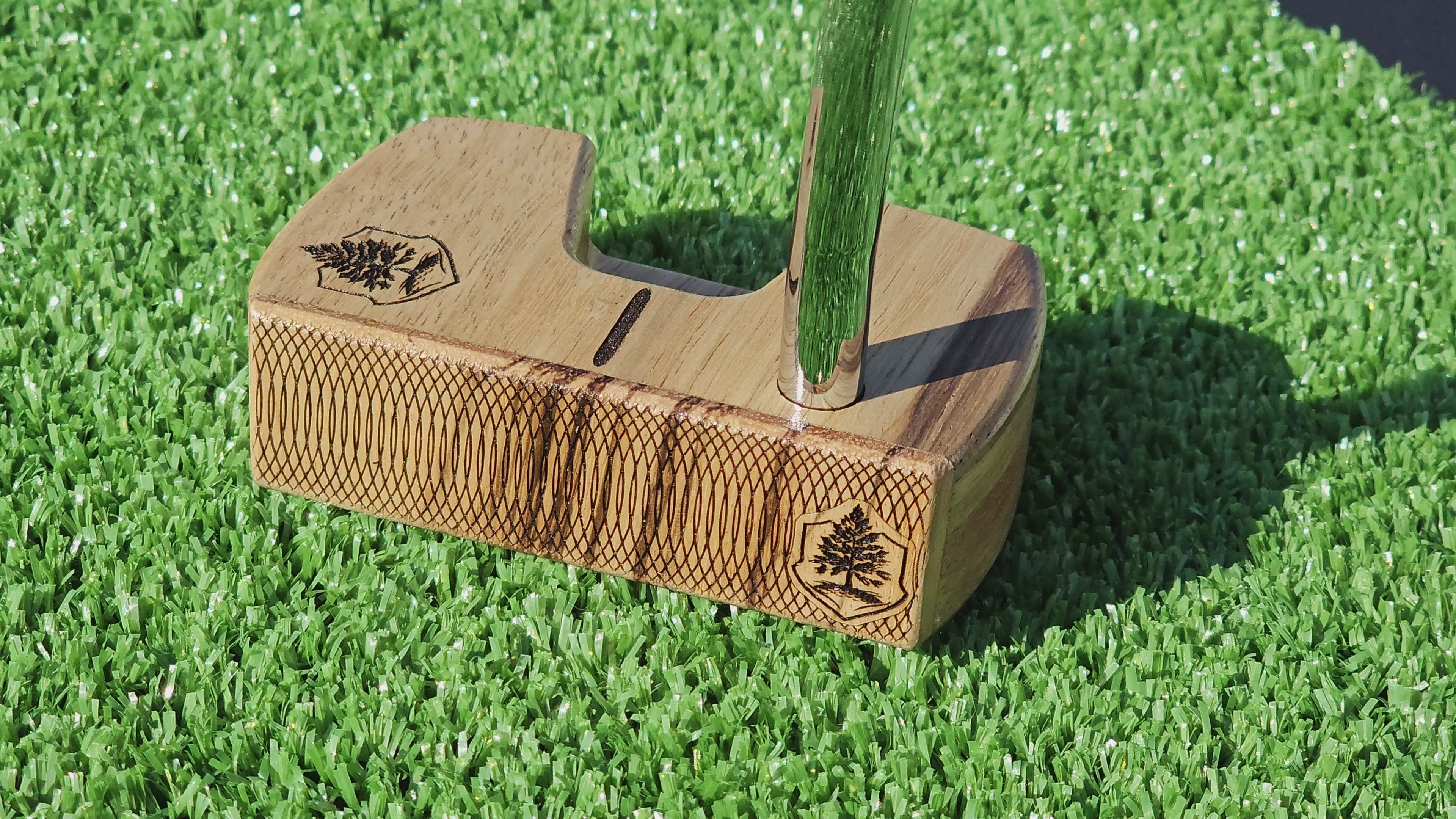 Zebrawood and Black Limba Woodrich Regal wood putter