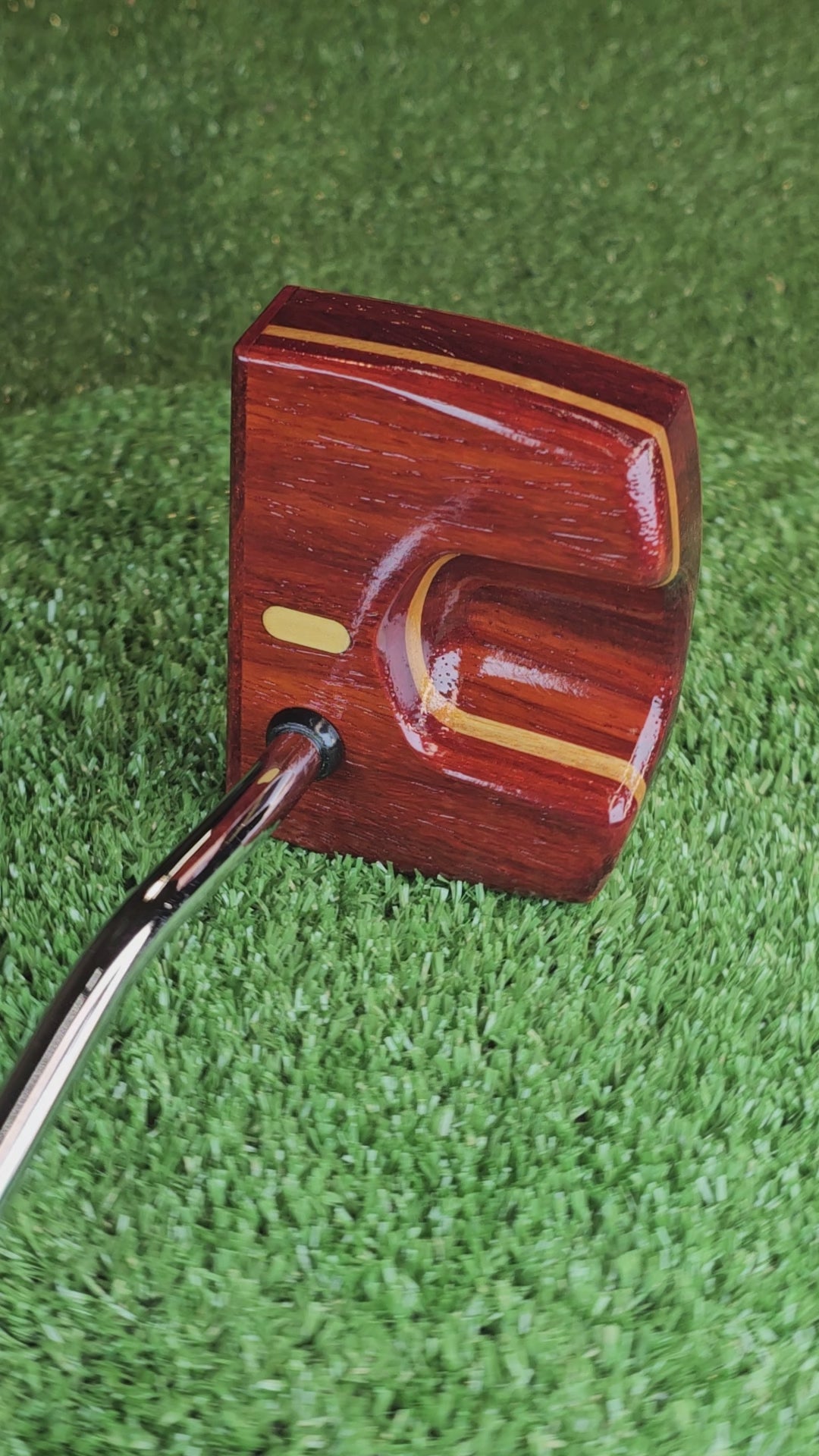 One of a Kind Padauk Walnut and Canarywood exotic wood putter