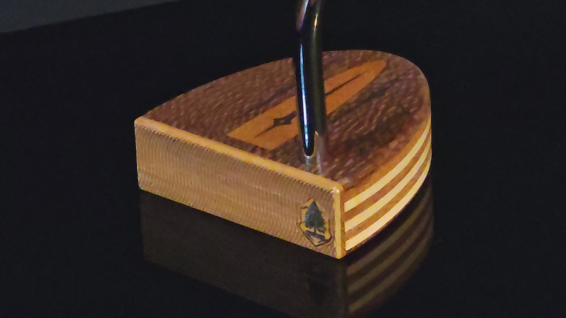 Lacewood putter with Chakte Viga wood inlay and faceplate