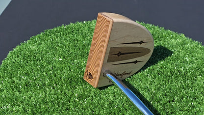 Curly Maple and Walnut face and inlay woodford style putter