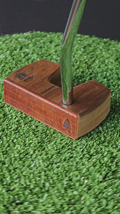 Bolivian Rosewood with walnut and padauk face Woodrich Regal wood putter