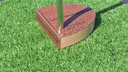 Curly Maple Body putter with Lacewood top and face plate