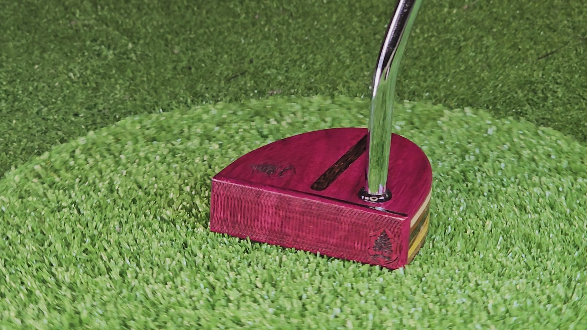Purpleheart and various exotic wood putter woodford style golf putter