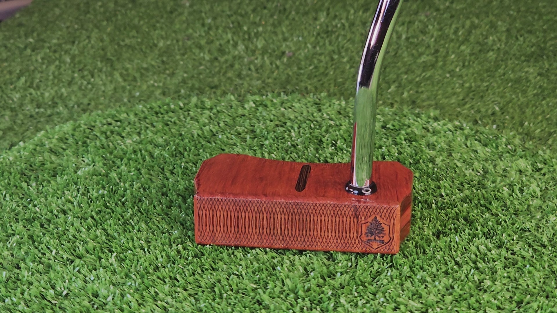 Rosewood exotic wood putter with Walnut and Padauk wood Bladewood style