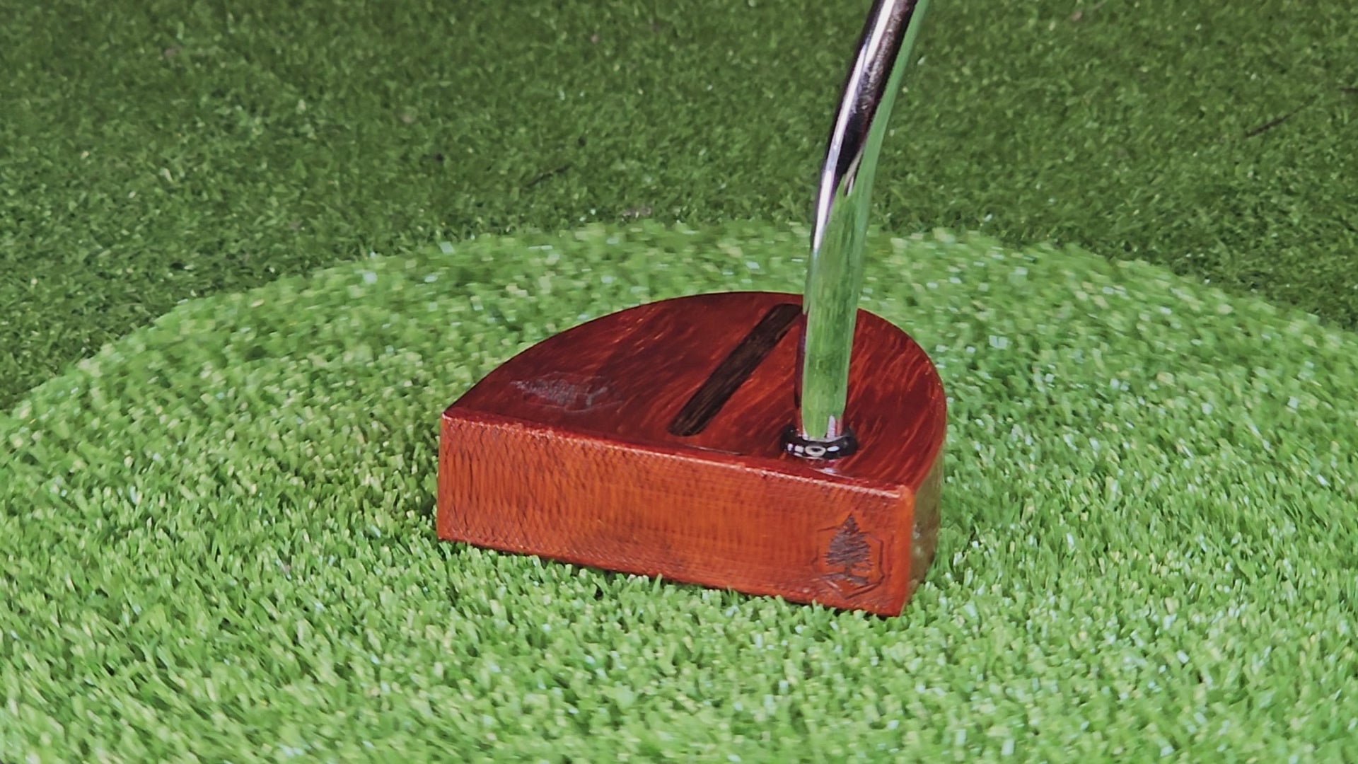 Padauk exotic wood putter Woodford style spectacular deep red