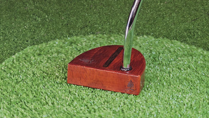 Padauk exotic wood putter Woodford style spectacular deep red