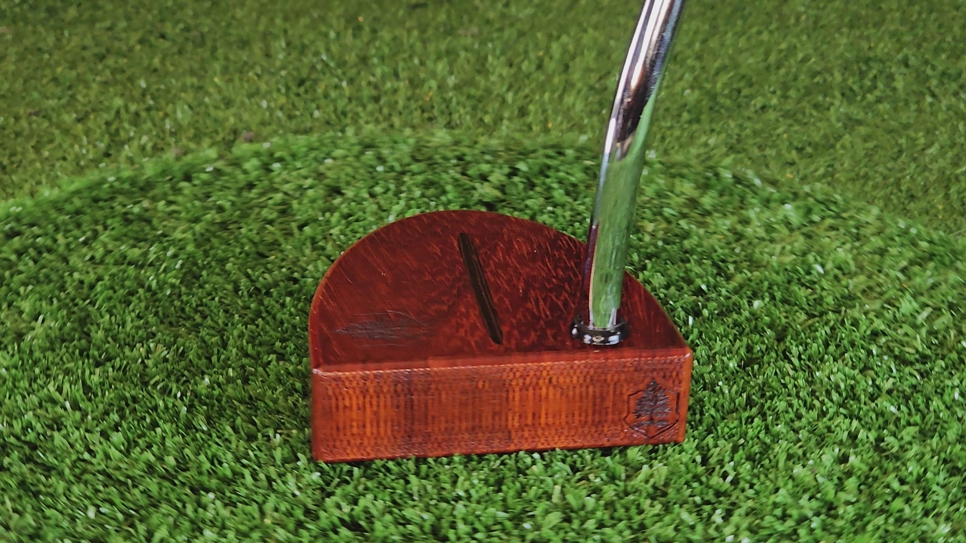 Exotic Padauk wood putter with Wenge wood inlay