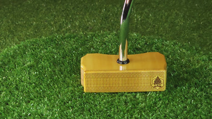 Yellowheart and oak Zero Torque Center Shaft Bladewood putter