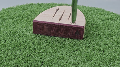 Maple body putter with Purpleheart face plate