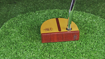 Fatty Style Yellowheart and Walnut with inlay exotic Padauk wood putter