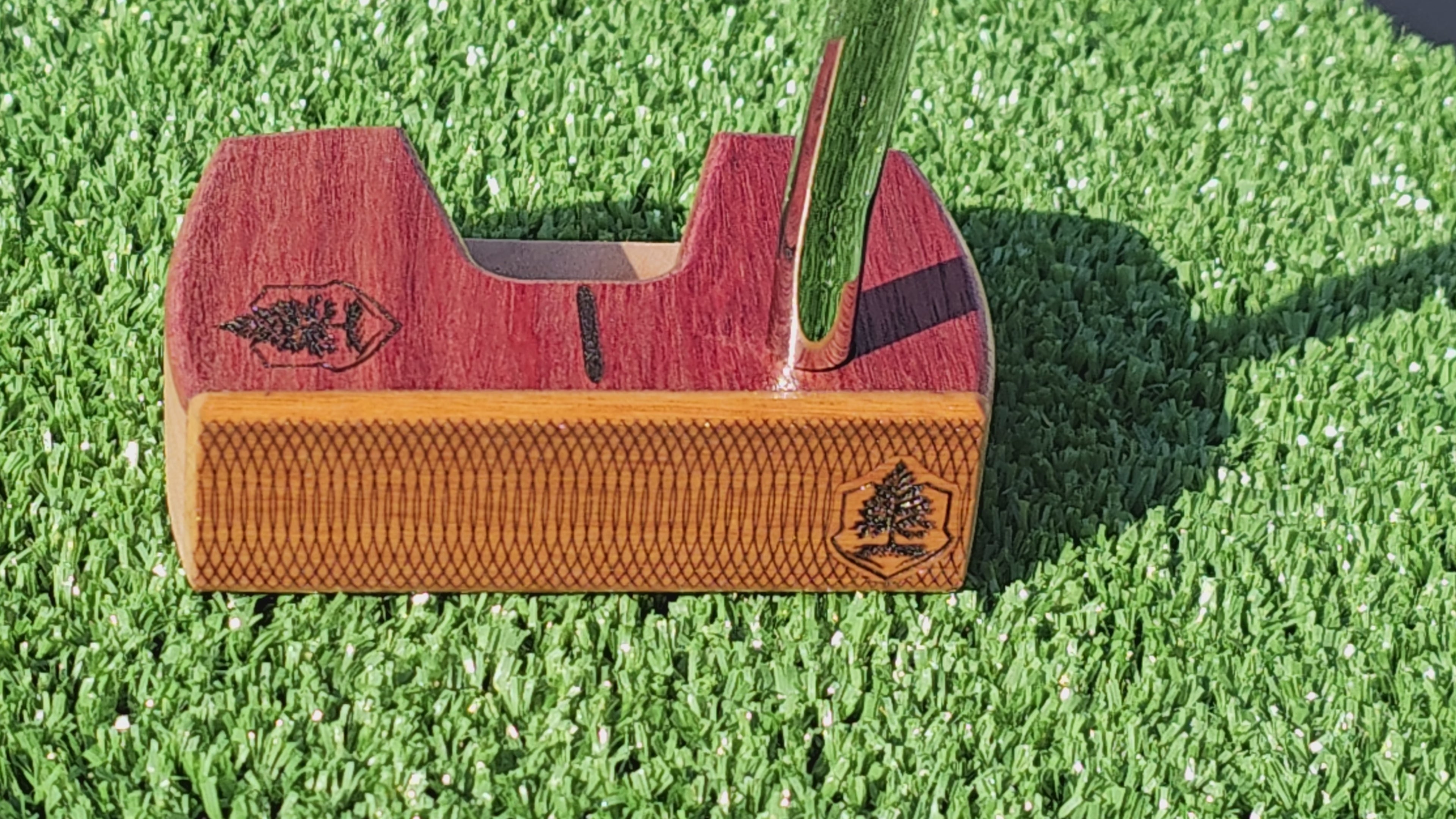 Bloodwood Cherry and Chakte Viga face Woodrich Regal wood putter