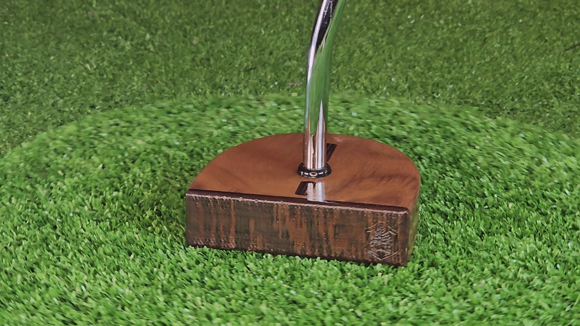 Walnut and Exotic Wenge wood center shaft putter FATTY style