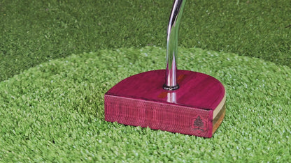 Exotic Purpleheart wood center shaft putter FATTY style