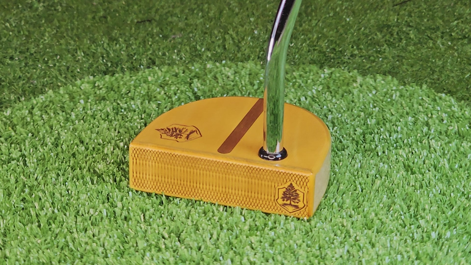 Fatty Style Exotic Yellowheart wood putter with Oak body