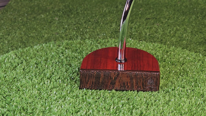 Padauk exotic wood putter Zero Torque style with center shaft