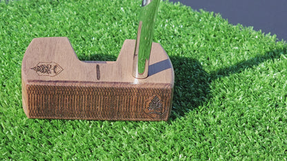 Walnut Bolivian Rosewood and Lacewood Woodrich Regal wood putter